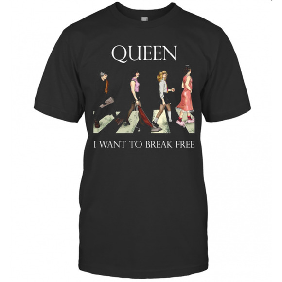 Tops - Queen Abbey Road I Want To Break Free T-Shirt